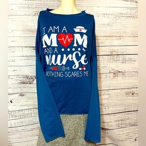 Lilicloth Blue Long Sleeves Mom and Nurse size Medium